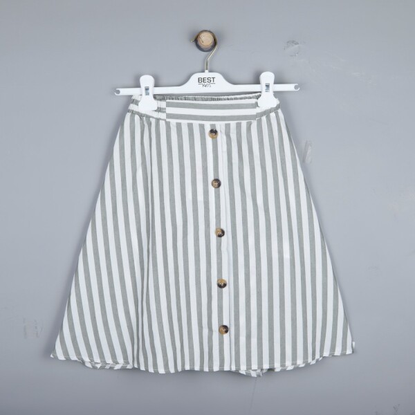 P-003324 (bes 9497) Kız Etek 6-14 Yaş Haki - 2