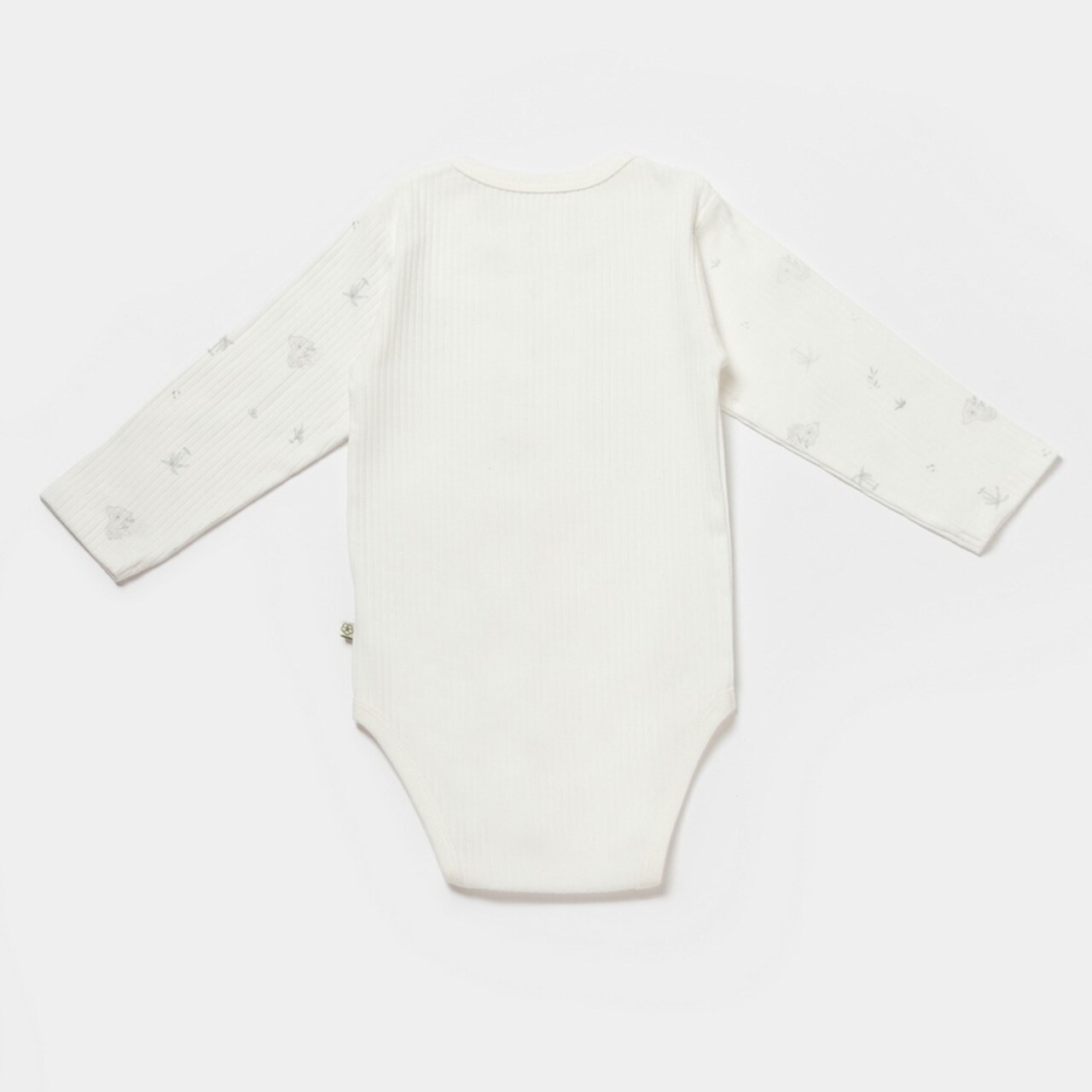 Bibaby Biorganic Koala Jungle Uzun Kol Bebek Body 56973 Gri - 2
