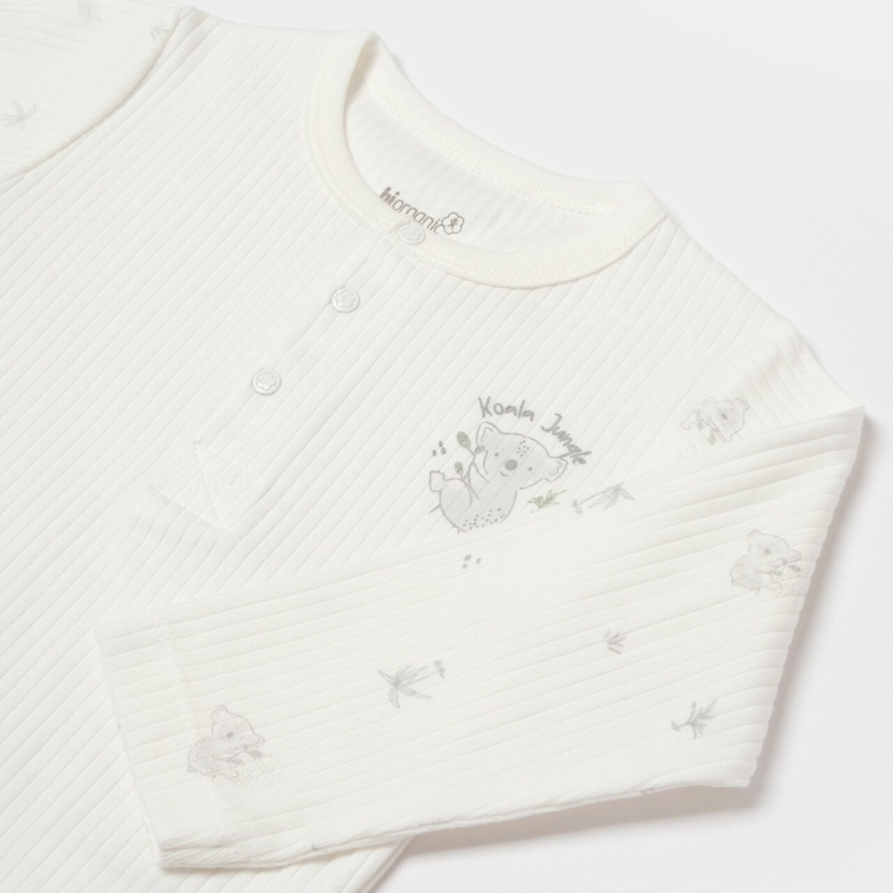 Bibaby Biorganic Koala Jungle Uzun Kol Bebek Body 56973 Gri - 3