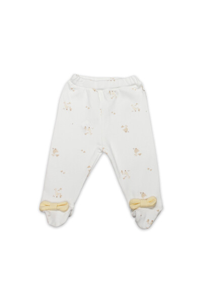 Bistyle Patikli Alt Welcome Baby Duck 16107 Sarı-Ekru - Bistyle