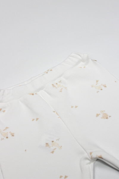 Bistyle Patikli Alt Welcome Baby Duck 16107 Sarı-Ekru - 2