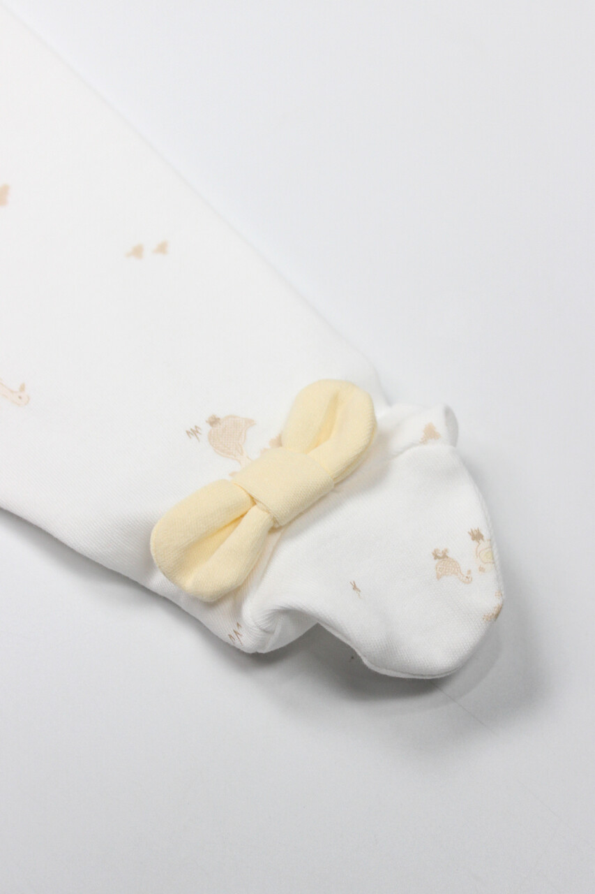 Bistyle Patikli Alt Welcome Baby Duck 16107 Sarı-Ekru - 3