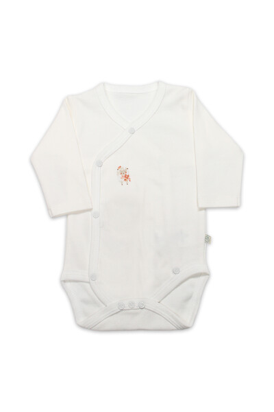 Bi̇style Kruvaze Body Uzun Kol Fluffy And Lovely 17110 Bej - Bistyle