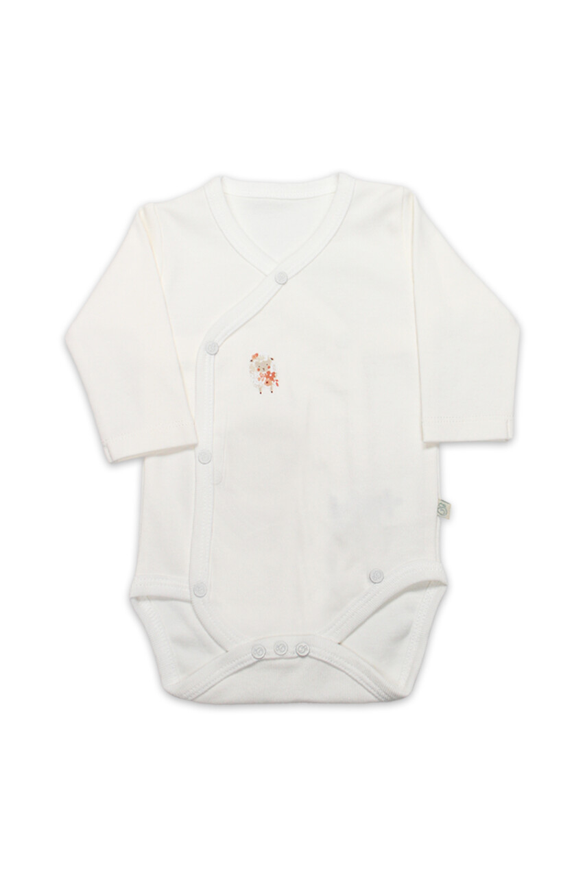 Bi̇style Kruvaze Body Uzun Kol Fluffy And Lovely 17110 Bej - 1