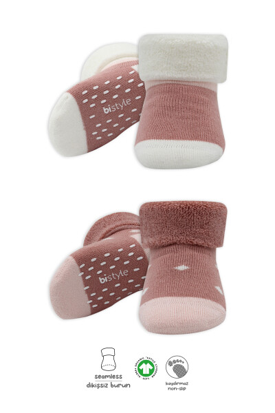 Bi̇style 2'li Havlu Soket Kaymaz Point Gi̇rl 10505 Pudra Pembe - Bistyle
