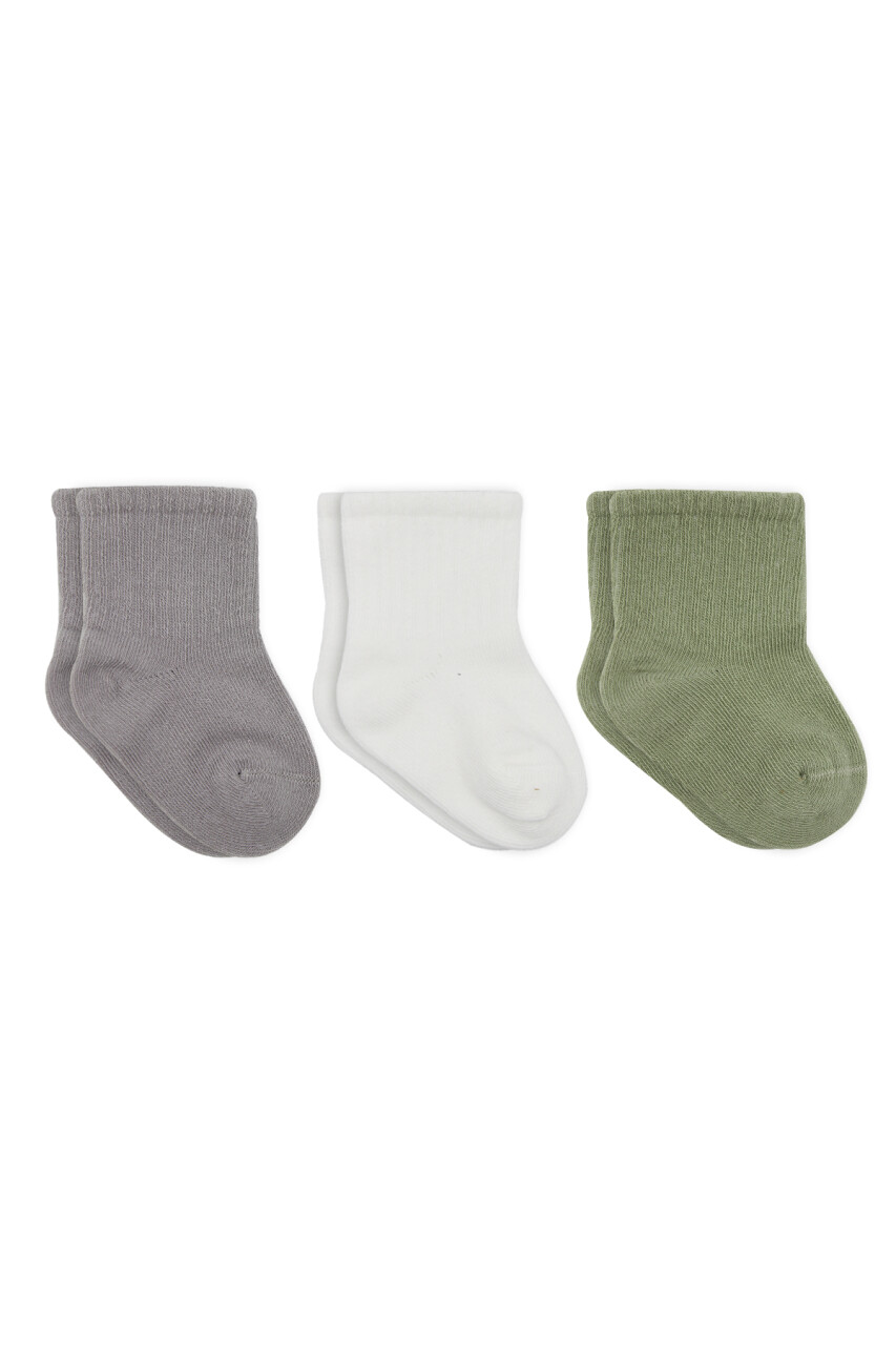 Bistyle Koala Boy 3'lü Penye Soket Çorap 10133 Gri - 1