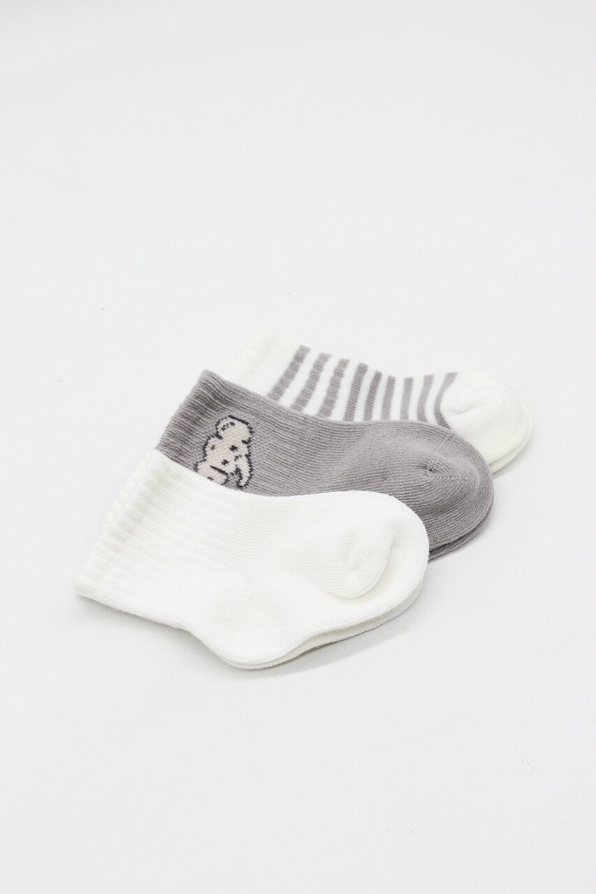 Bistyle Elephant Boy 3'lü Penye Soket Çorap 10135 Ekru - 3