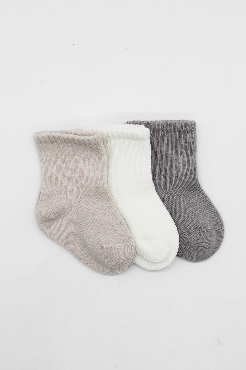 Bistyle Elephant Boy 3'lü Penye Soket Çorap 10135 Gri - 2