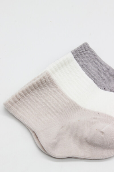 Bistyle Elephant Boy 3'lü Penye Soket Çorap 10135 Gri - 4