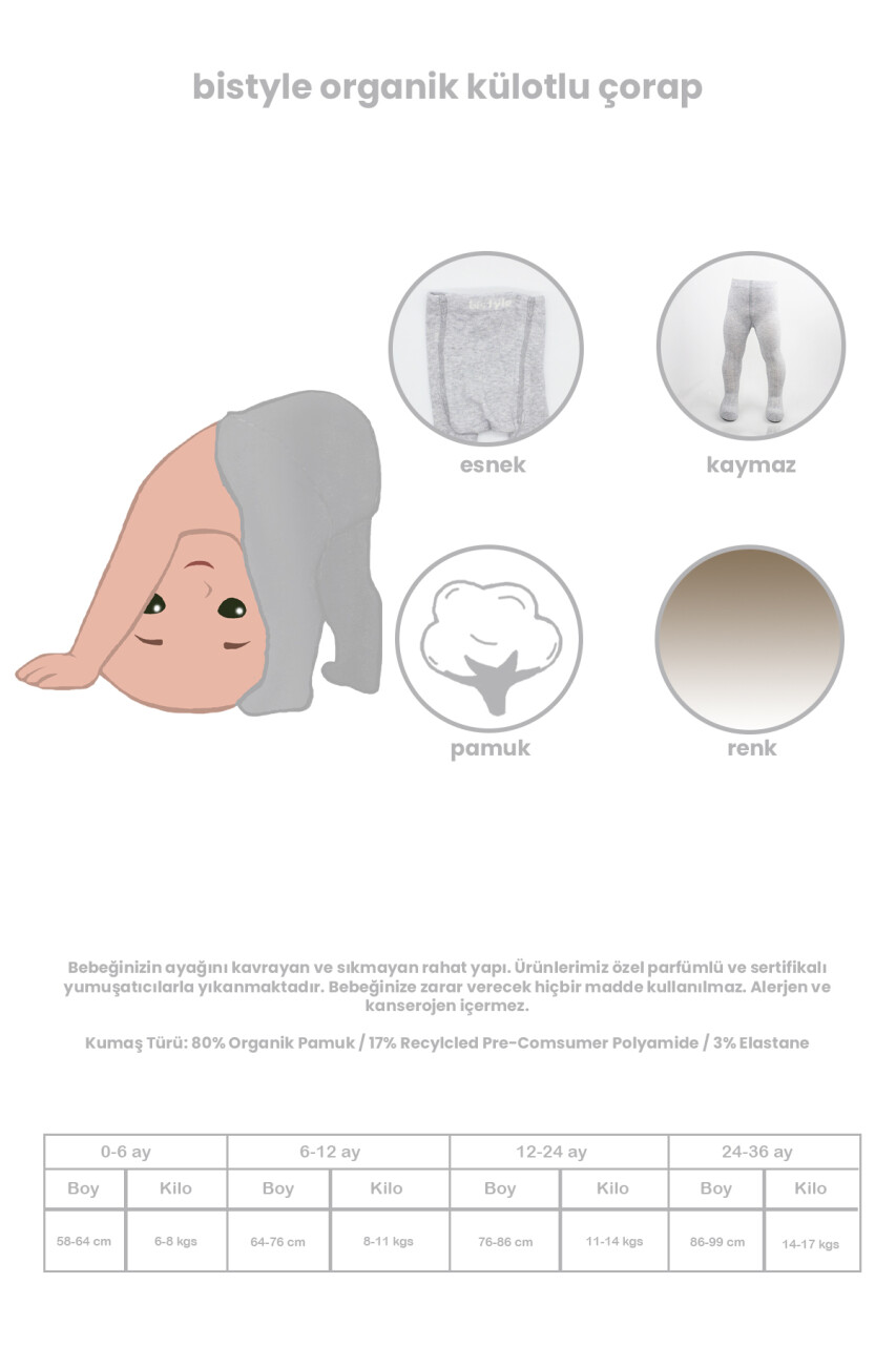Bistyle Tekli Düz Külotlu Çorap 50104 Siyah - 2