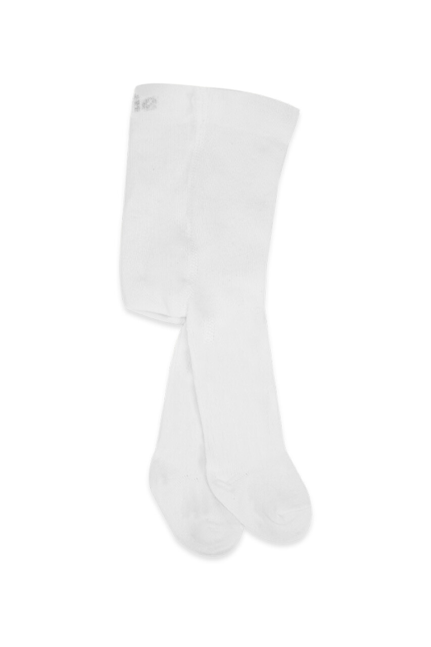 Bistyle Tekli Düz Külotlu Çorap 50104 Beyaz - 1