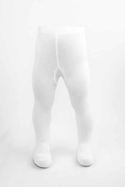 Bistyle Tekli Düz Külotlu Çorap 50104 Beyaz - 5