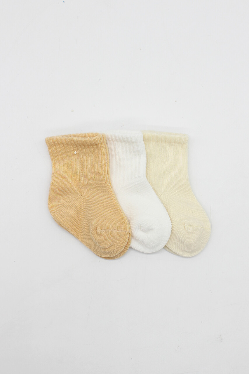 Bistyle Little Love Girl 3'lü Penye Soket Çorap 10137 Somon - 2