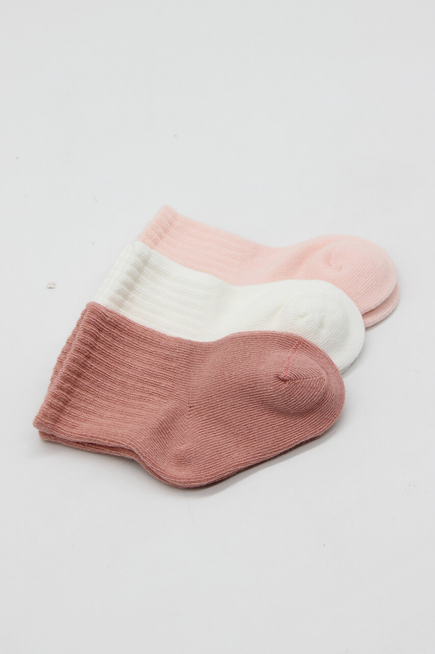 Bistyle Cherry Girl 3'lü Penye Soket Çorap 10138 Pudra - 3