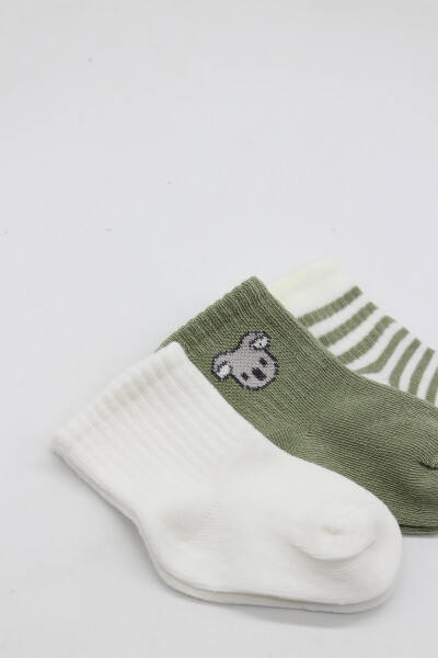 Bistyle Koala Boy 3'lü Penye Soket Çorap 10133 Ekru - 4
