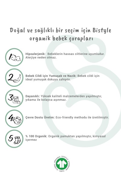 Bistyle 3lü Penye Rainbow Soket Çorap 10113 Pudra - 3