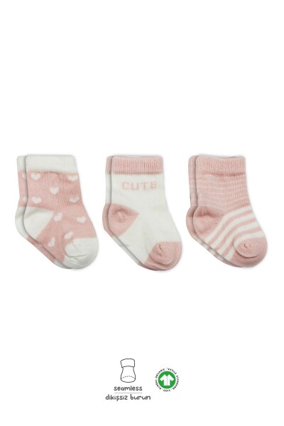 Bistyle 3lü Penye Cute Stars Soket Çorap 10115 Pembe - Bistyle