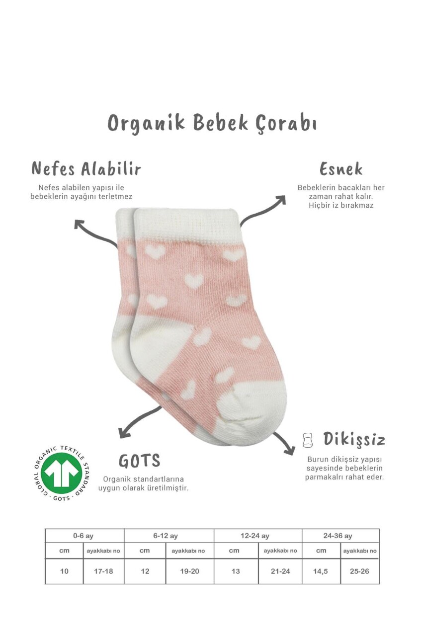 Bistyle 3lü Penye Cute Stars Soket Çorap 10115 Pembe - 2