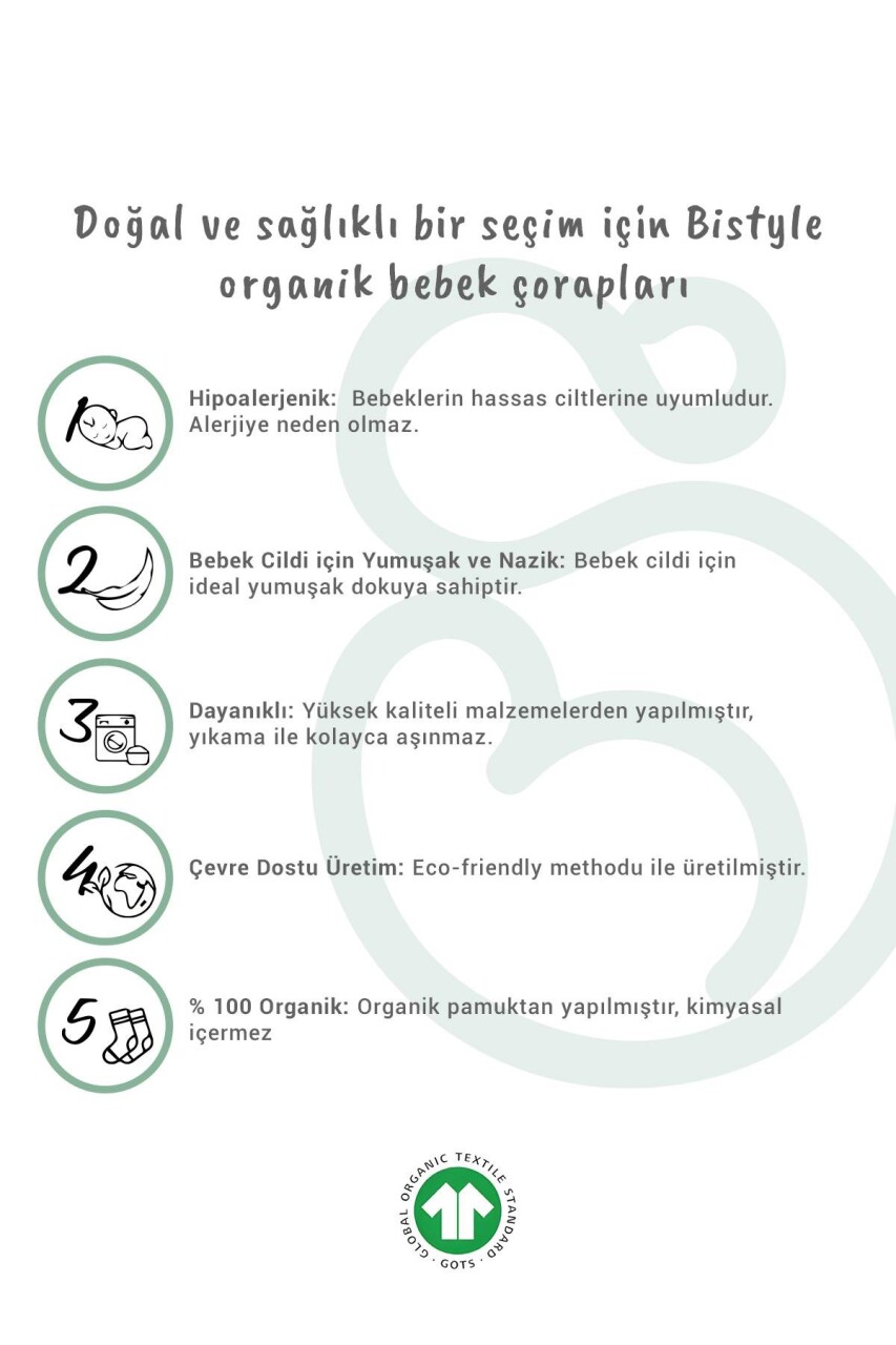 Bistyle 3lü Penye Cute Stars Soket Çorap 10115 Nil - 3