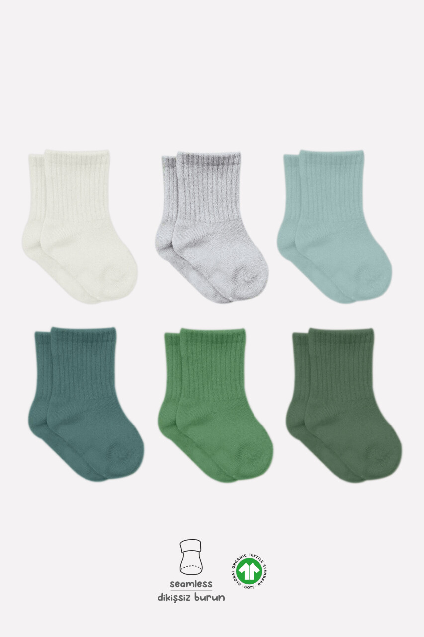 Bistyle Mix Penye Soket Çorap 6'Lı BS10101M Nil - 1