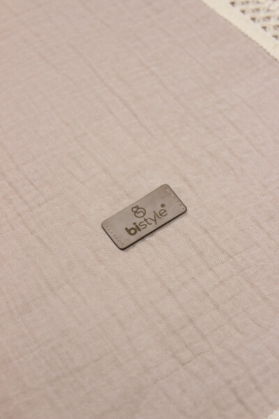 Bistyle Organik Müslin 80x90 Fistolu Battaniye 70112 Bej - 2