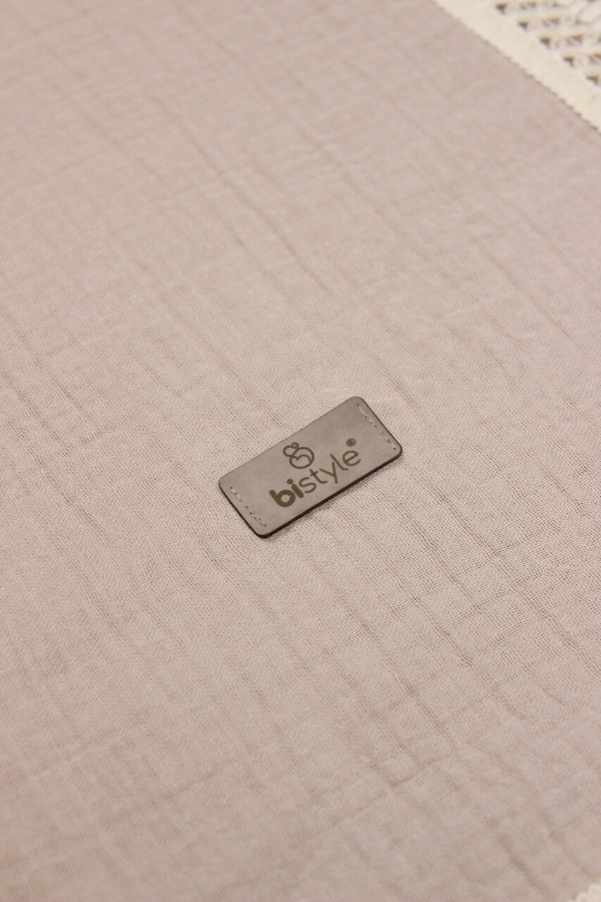 Bistyle Organik Müslin 80x90 Fistolu Battaniye 70112 Bej - 2