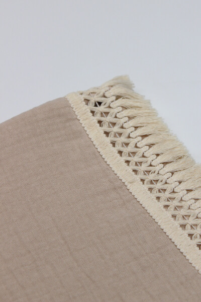 Bistyle Organik Müslin 80x90 Fistolu Battaniye 70112 Bej - 3