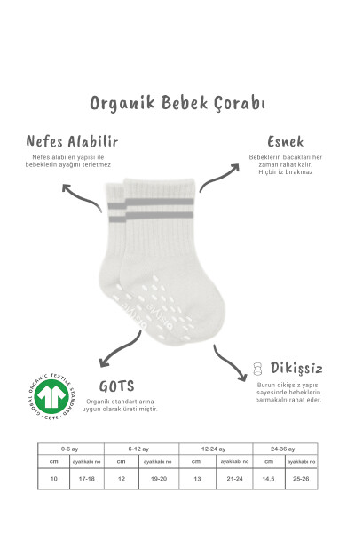 Bistyle 5'Li Penye Kaymaz Çember Soket Çorap 10122 Ekru - 2