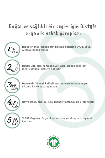 Bistyle 5'Li Penye Kaymaz Çember Soket Çorap 10122 Ekru - 3