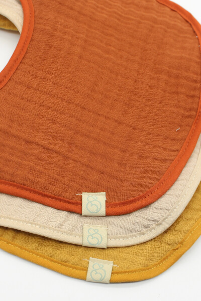 Bistyle Müslin Önlük 3'Lü BS60101 Kiremit Bej Hardal - 3