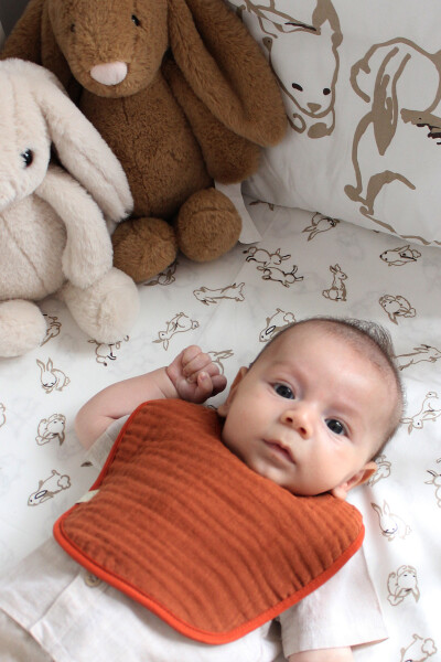 Bistyle Müslin Önlük 3'Lü BS60101 Kiremit Bej Hardal - 5