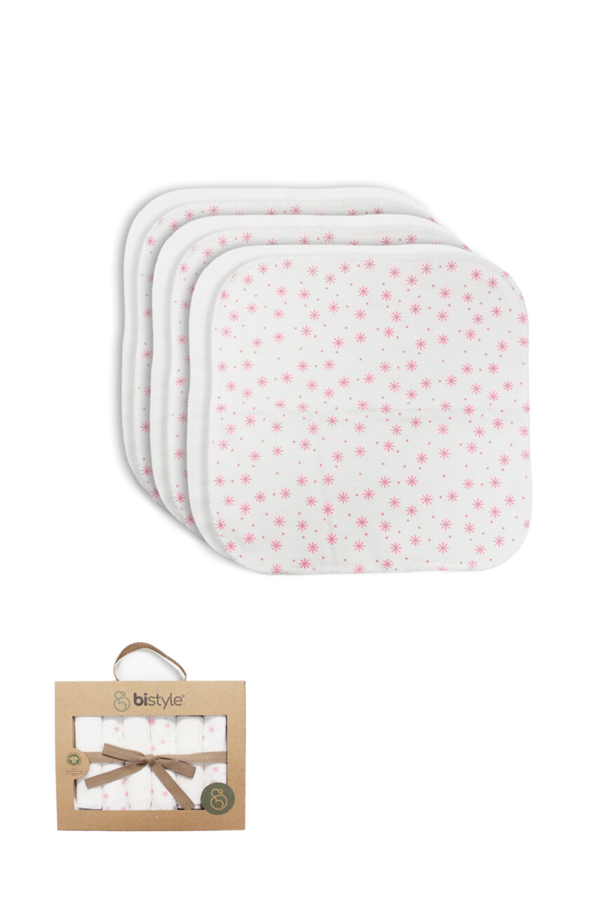 Bistyle Stars Kutulu 6lı Penye Mendil 20x20 90104 Pudra - 1