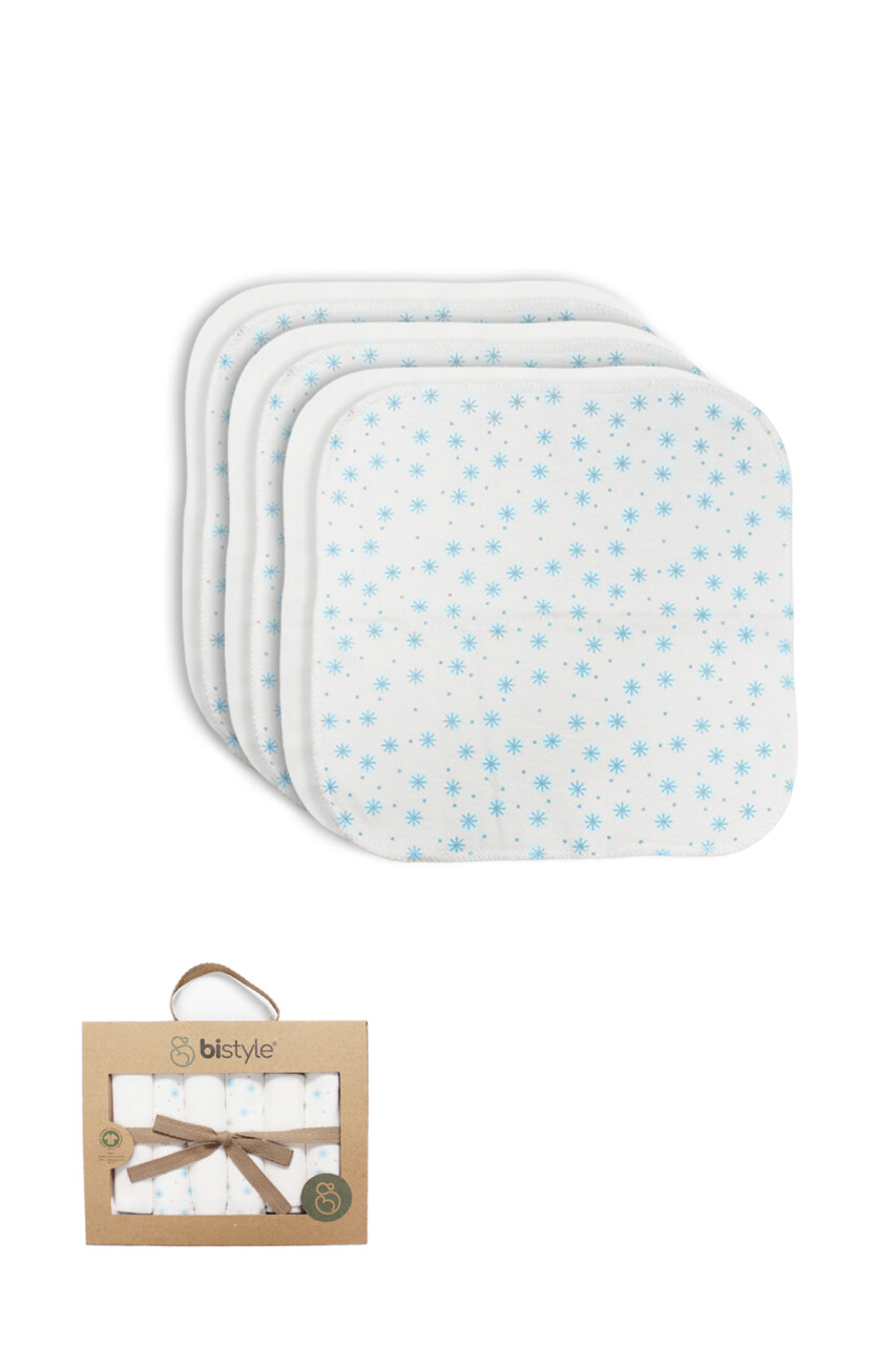 Bistyle Stars Kutulu 6lı Penye Mendil 20x20 90104 Mavi - 1