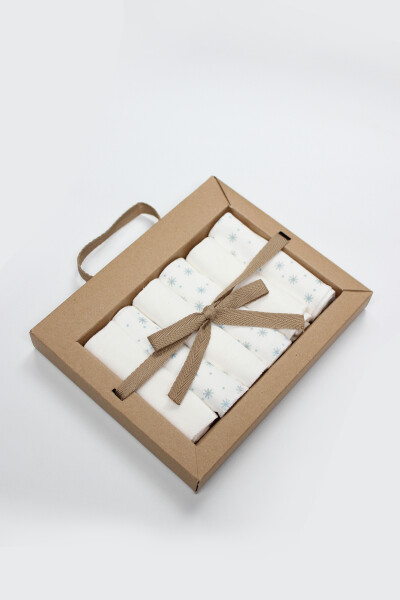 Bistyle Stars Kutulu 6lı Penye Mendil 20x20 90104 Mavi - 4