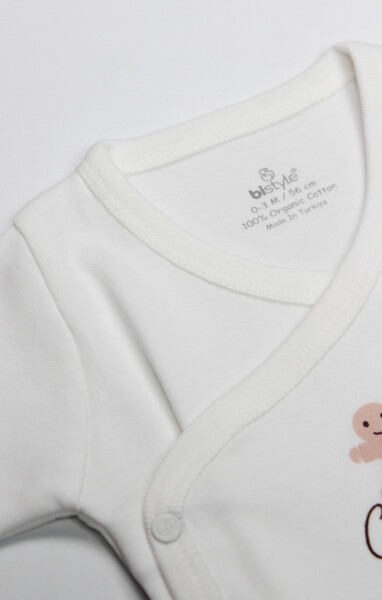 Bistyle Kruvaze Body Uzun Kol Cookies Make Happy 17141 Ekru - 3