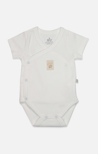 Bistyle Kruvaze Body Yarım Kol With You Family 17143 Bej - Bistyle