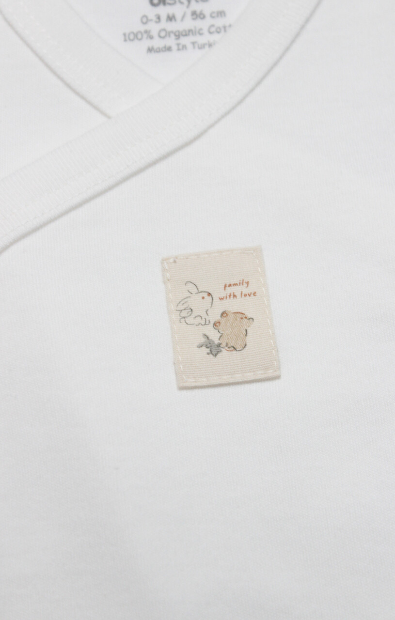 Bistyle Kruvaze Body Yarım Kol With You Family 17143 Bej - 3