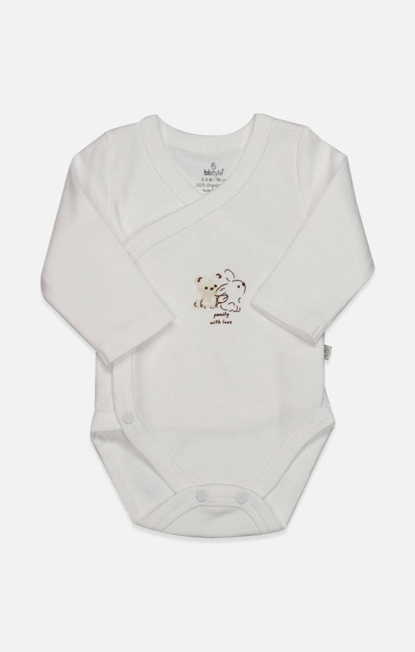 Bistyle Kruvaze Body Uzun Kol With You Family 17145 Bej - 1