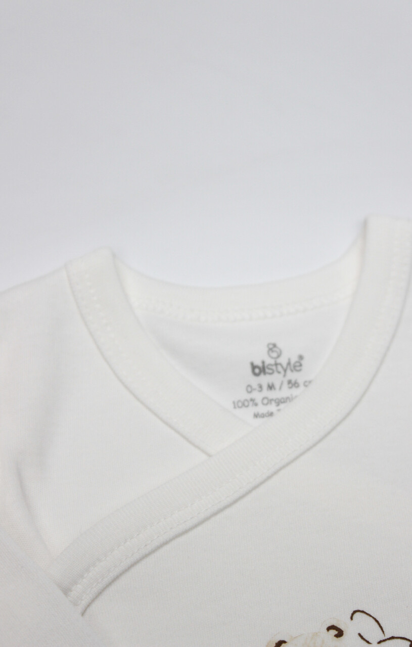 Bistyle Kruvaze Body Uzun Kol With You Family 17145 Bej - 2