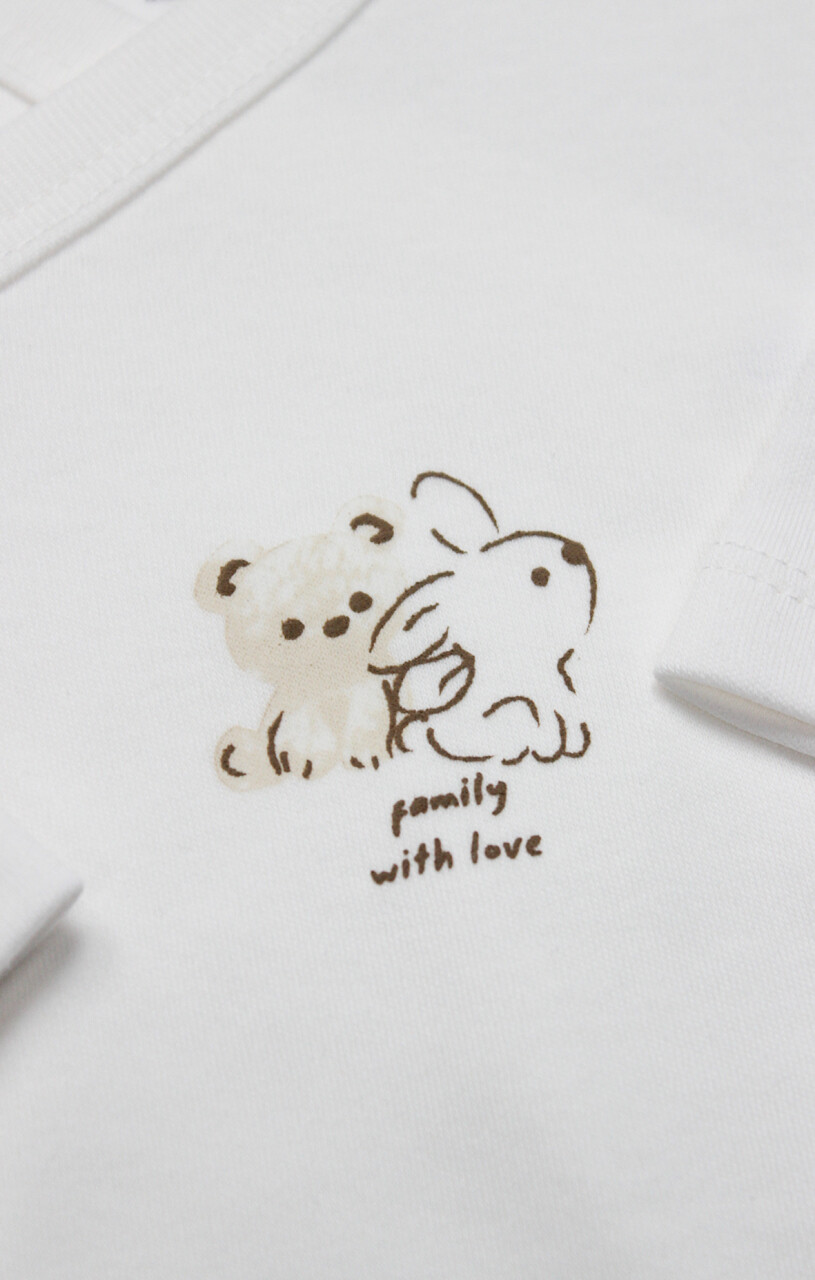 Bistyle Kruvaze Body Uzun Kol With You Family 17145 Bej - 3