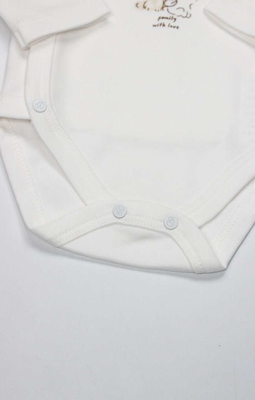 Bistyle Kruvaze Body Uzun Kol With You Family 17145 Bej - 4