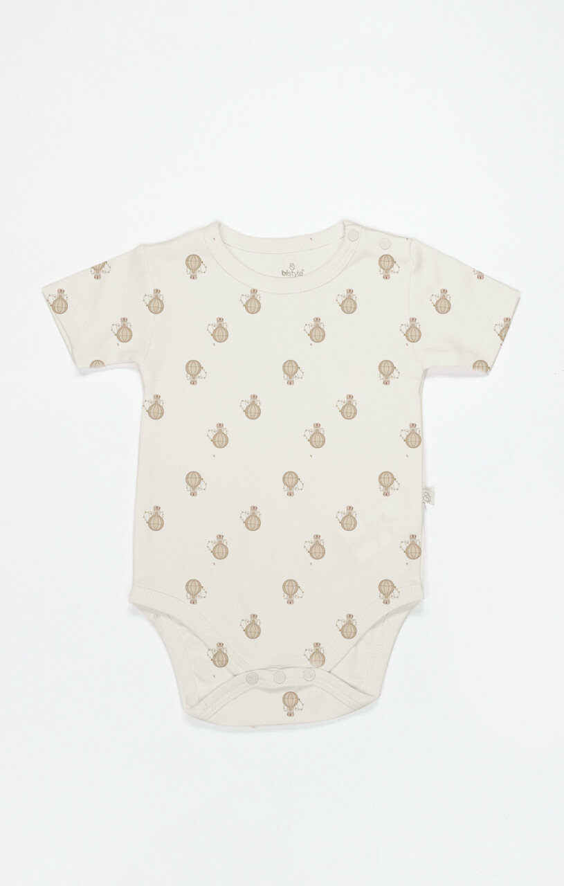 Bistyle 3lü Body Yarım Kol Travel Clasic Kutulu 17162 Ekru - 4