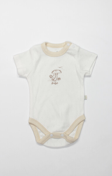 Bistyle Body Yarım Kol My Favorite Zoo 17184 Ekru - Bistyle