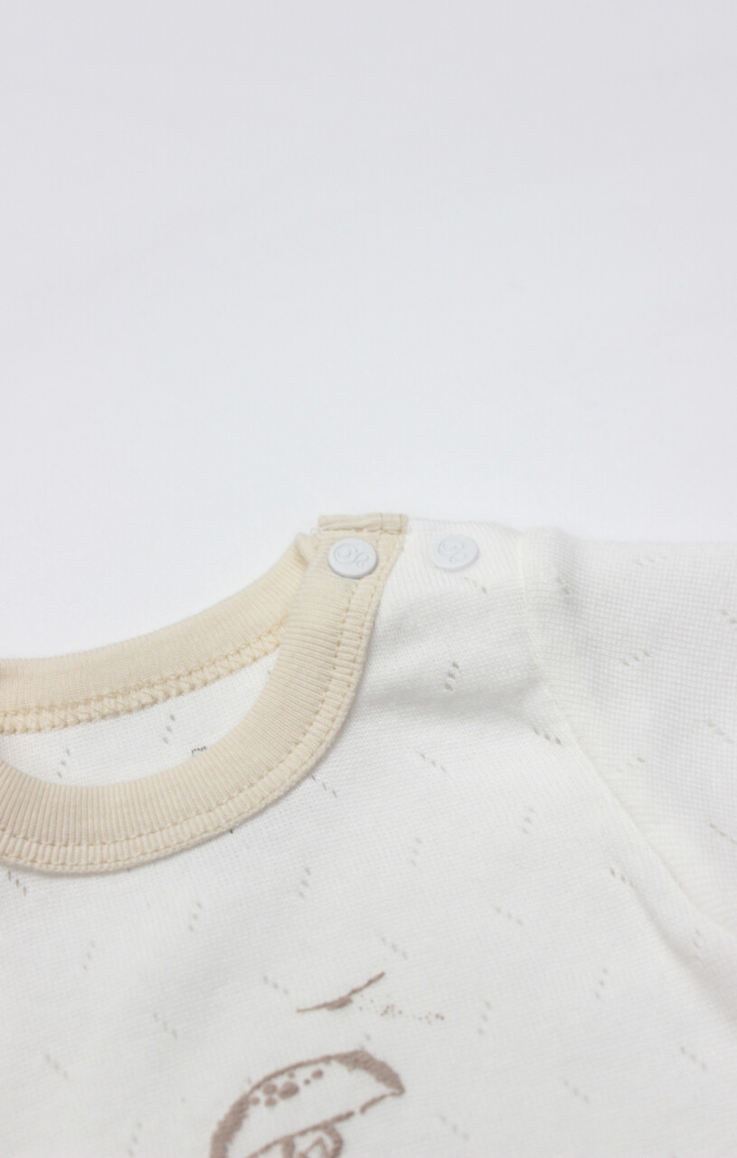 Bistyle Body Yarım Kol My Favorite Zoo 17184 Ekru - 2