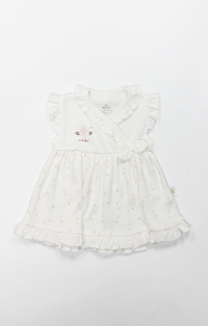 Bistyle Elbise Yarım Kol Morning Sun 21106 Ekru - 1