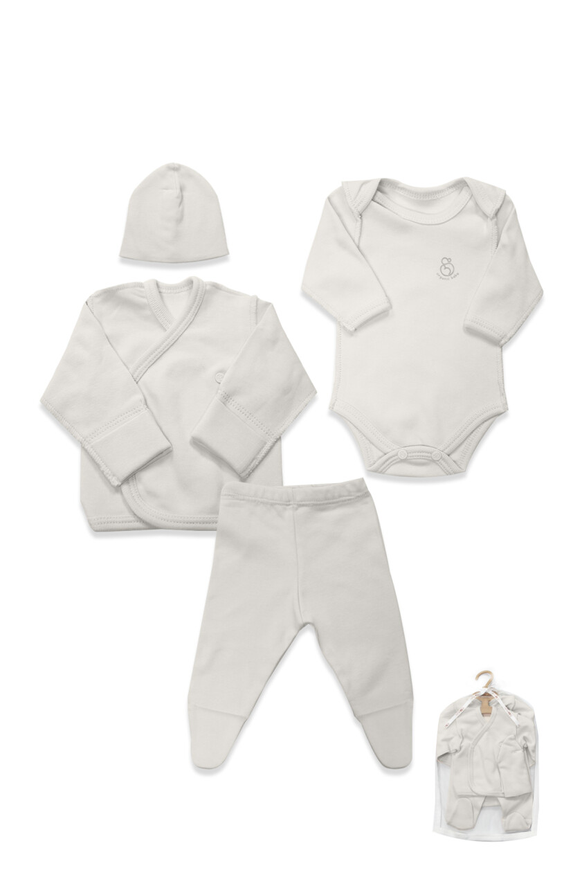 Bistyle 4Lü Prematüre Hastane Çıkışı Hello Family 23101 Ekru - 1