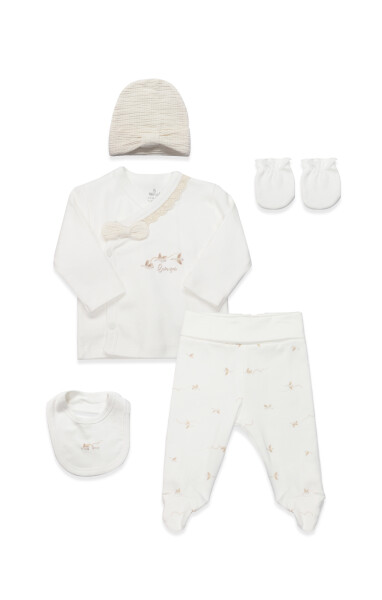 Bistyle 5li Hastane Çıkışı Love You Smile 12115 Ekru - Bistyle