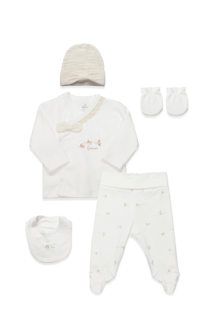 Bistyle 5li Hastane Çıkışı Love You Smile 12115 Ekru - 1