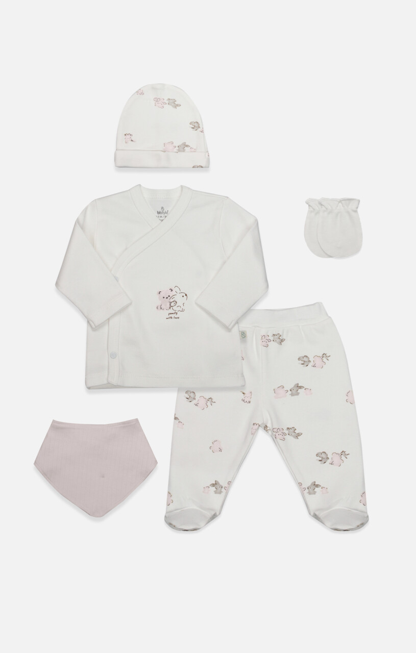 Bistyle 5li Hastane Çıkışı Love You Family 12114 Pudra - 1