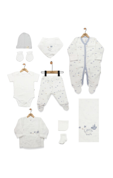 Bistyle 10lu Hastane Çıkışı Müslin Little Boats 11121 Ekru - Bistyle